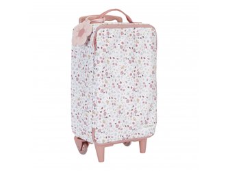 Detský kufor s kolieskami Kvety a motýle