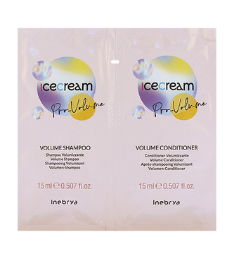 Inebrya Ice Cream Pro-Volume Volume Shampoo 15 ml + Volume Conditioner 15 ml
