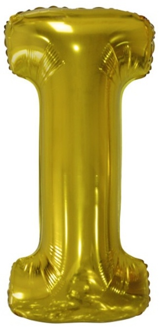 Písmeno I zlatý foliový balónek 86 cm amscan