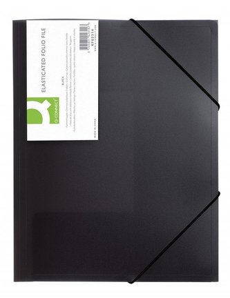 Teczka z gumką A4 PP czarna