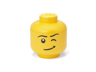 LEGO úložná hlava (velikost S) - mrkající chlapec