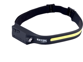 EXTOL LIGHT čelovka 350lm, USB nabíjení, s IR čidlem, COB, XPE LED EXTOL LIGHT čelovka 350lm, USB nabíjení, s IR čidlem, COB, XPE LED