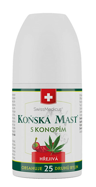 Swissmedicus Koňská mast s konopím hřejivá – roll-on 90 ml