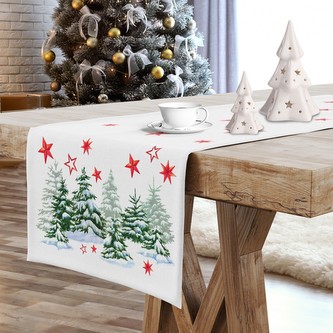 Ubrus - běhoun na stůl ZIMNÍ LES 40x140 cm Mybesthome Ubrus - běhoun na stůl ZIMNÍ LES 40x140 cm Mybesthome