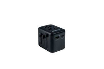 Univerzální cestovní adaptér UTA-02 zástrčka s porty USB-C PD a USB-A QC černá Verbatim Univerzální cestovní adaptér UTA-02 zástrčka s porty USB-C PD a USB-A QC černá Verbatim
