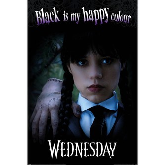 Plakát Wednesday - Black is my Happy Color