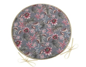 Sedák DITA kulatý hladký - mučenka - šedá, vínová - průměr 40 cm, výška puru 2 cm