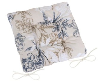 Sedák DITA prošívaný - šedobéžový květ - šedá, béžová, bílá - 40x40 cm, prošívaný