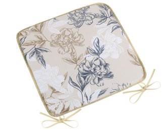 Sedák DITA hladký - šedobéžový květ - 40x40 cm, hladký