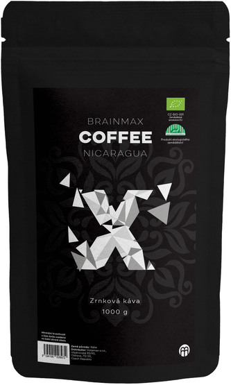 BrainMax Coffee Nicaragua, zrnková káva, BIO, 1000 g BrainMax Coffee Nicaragua, zrnková káva, BIO, 1000 g