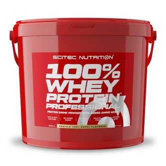 Scitec Nutrition 100% Whey Protein Professional 5000 g vanilla verry berry (vanilka berry)