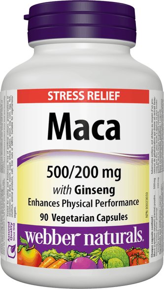 Webber Naturals Maca with Ginseng 500/200 mg 90 cps Webber Naturals Maca with Ginseng 500/200 mg 90 cps