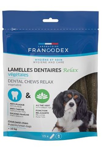 Francodex Relax žvýkací plátky S/M pro psy 15ks