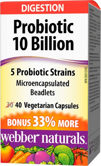 Webber Naturals Probiotic 10 Billion 40 cps Webber Naturals Probiotic 10 Billion 40 cps