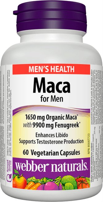 Webber Naturals Maca for Men 60 cps Webber Naturals Maca for Men 60 cps