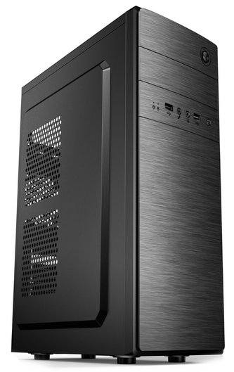 CRONO skriňa Middle Tower D183A/ bez zdroja/ bez ventilátorov/ 2x USB 1.1/ čierny