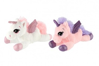 Jednorožec ležiaci plyšový 30cm 2 farby 0+