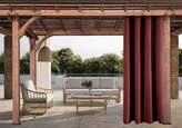 Venkovní zahradní závěs s tunýlkem JAMAICA vínová 155x260 cm (cena za 1 kus) MyBestHome