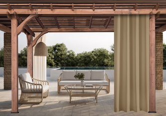 Venkovní zahradní závěs s tunýlkem JAMAICA béžová 155x280 cm, (cena za 1 kus) MyBestHome