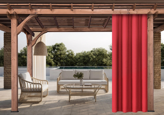 Venkovní zahradní závěs s tunýlkem JAMAICA červená 155x260 cm, (cena za 1 kus) MyBestHome