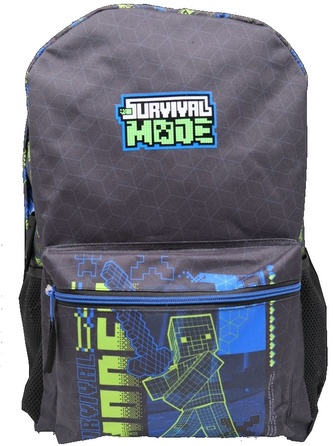 Batoh Minecraft: Mobs (objem 20 litrů|31 x 45 x 14 cm) šedý polyester