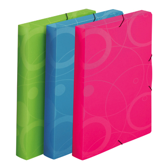 Box na spisy s gumou A4, Neo Colori zelený