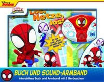 Marvel Spidey und seine Super-Freunde - Los, Netze, los! - Pappbilderbuch und Sound-Armband mit 5 Geräuschen inklusive Titelmelo
