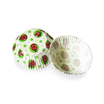 Cukr. košíčky beruška průměr 50 mm, výška 30 mm / 40ks /