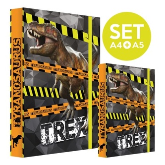 Box na sešity SET A4+A5 Tyranosaurus