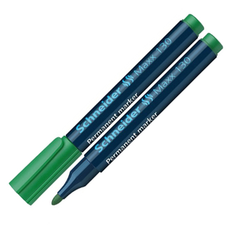 Permanentní popisovač, 1-3 mm, kuželový hrot, SCHNEIDER "Maxx 130", zelený
