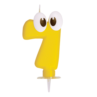 Číslová sviečka so stojančekom "7", 80 mm, 1ks