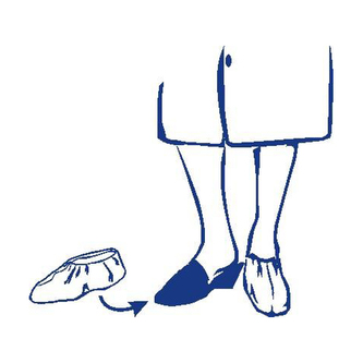 Jednorázové návleky na obuv modré 40x14cm /100ks/