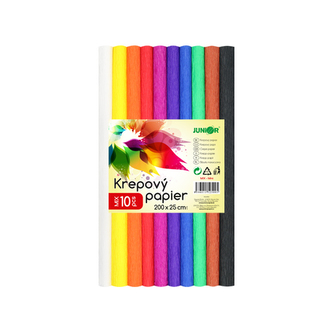 Krepový papier JUNIOR - sada 10 ks