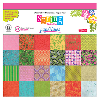 Složka dekor. papíru - 24 listů, 30x30 cm - Spring Collection