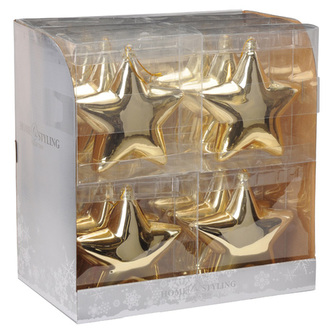 Vánoční ozdoba - PP zlatá - hvězda 15 cm, 1ks