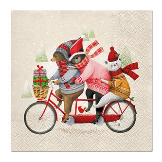 Ubrousky PAW L 33x33 cm Bears Family