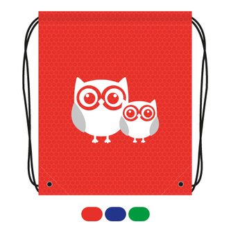 Sáček na přezůvky s potiskem - sova