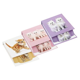 Blok trhací 3D s potiskem 90x110 mm - Cat Design