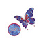 Sticker na tašku Butterfly, sada 2 ks