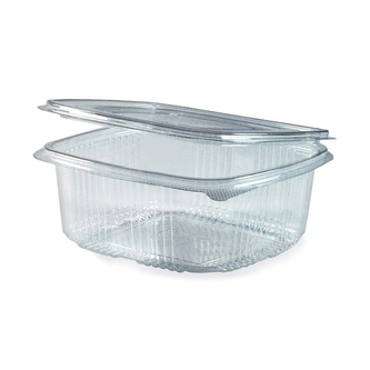 Miska hranatá průhledná s víčkem 1500ml 50ks