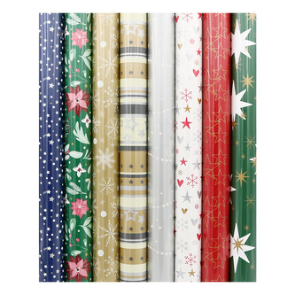Papír dárkový (10 m) 1000 x 70 cm, v roli Präsenta Christmas
