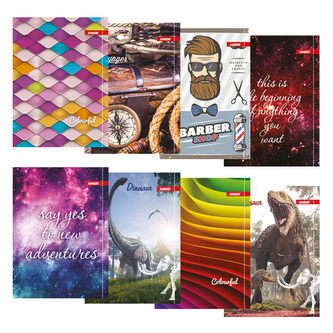 Sešit A4, 40 listový - linkovaný, design B