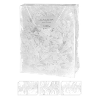 Girlanda - různé druhy / bílá 3 m, 1ks