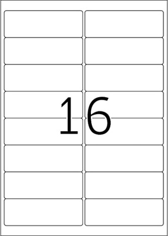Etikety Top Stick A4/100 ks, 99,1x33,9 mm - 16 etikiet, biele