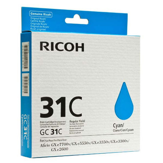 Ricoh originální ink 405689, cyan, typ GC 31C, Ricoh GXe2600/GXe3000N/GXe3300N/GXe3350N