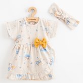 Kojenecké bavlněné šatičky s čelenkou New Baby Víla - velikost 74 (6-9m)