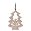 Vánoční ozdoba - dřevěná, stromeček 10 cm, 1ks
