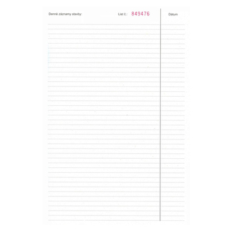 Stavební deník A4, samopr., 83 listů (949)