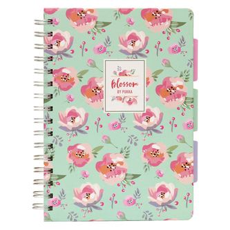 Špirálový blok s rozraďovačom Pukka Pad Blossom A5/90listov