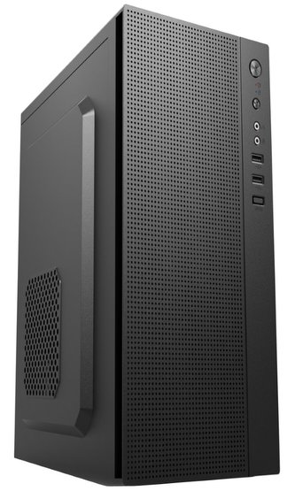 CRONO skriňa Mini Tower DMX8/ bez zdroja/ bez ventilátorov/ 2x USB 1.1/ čierny